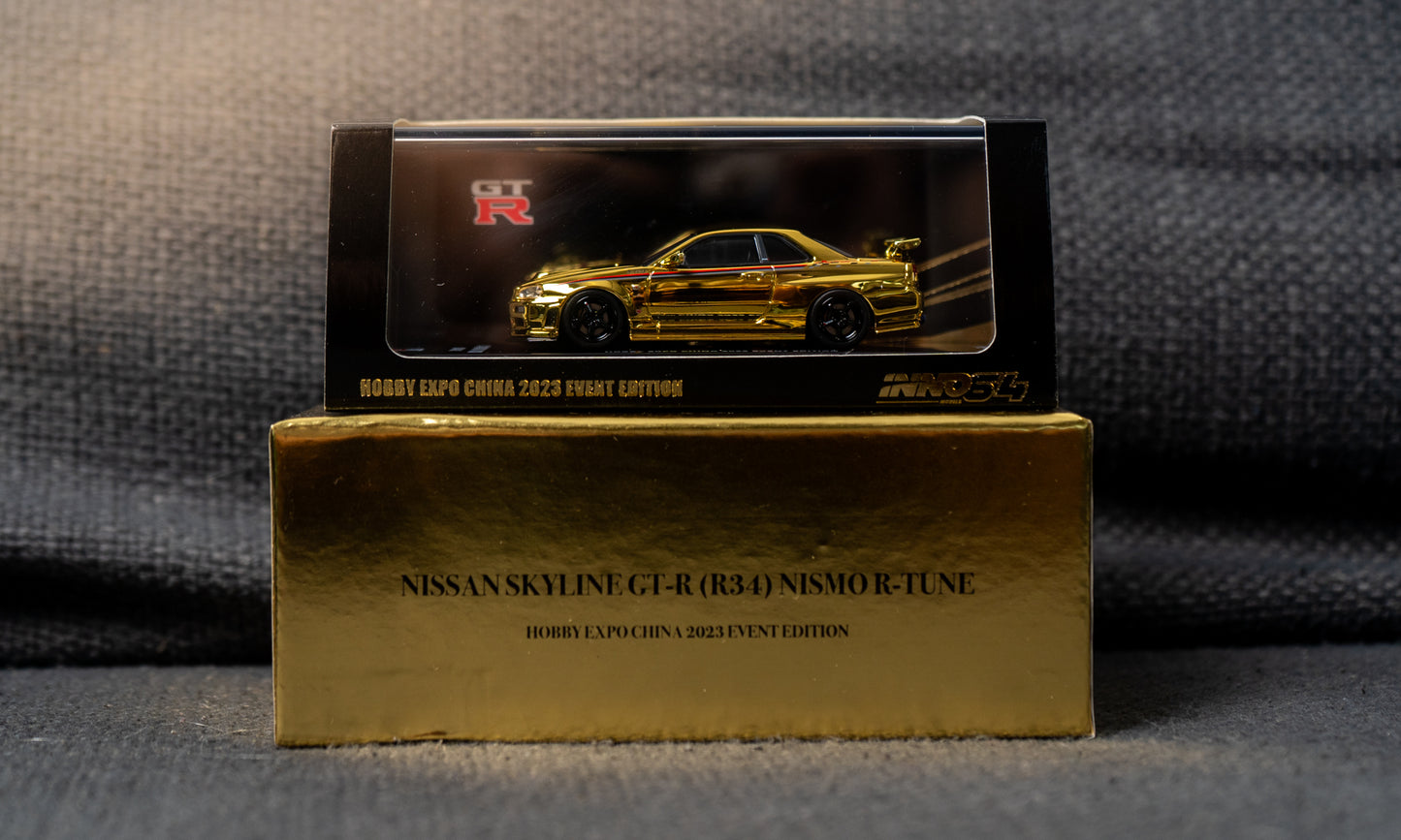 Inno64 - Nissan Skyline R34 Chrome Gold Diecast 1/64