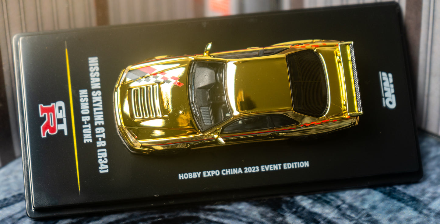 Inno64 - Nissan Skyline R34 Chrome Gold Diecast 1/64