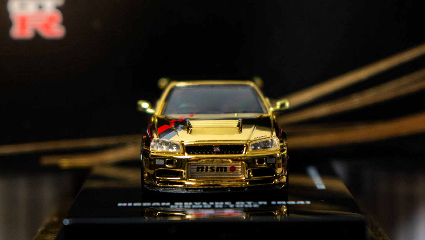 Inno64 - Nissan Skyline R34 Chrome Gold Diecast 1/64